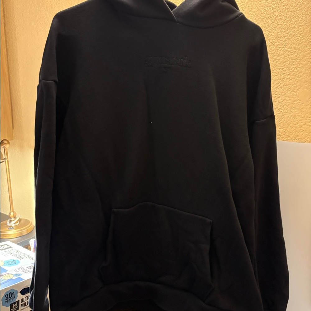 Gymshark Black Hooded Pullover with Subtle Logo